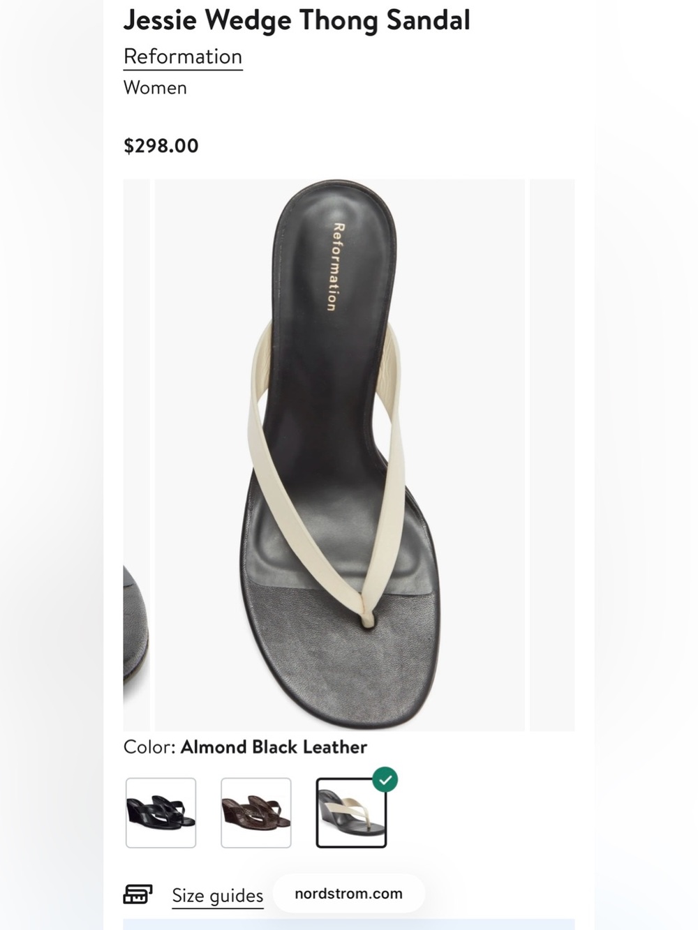 Reformation Jessie Wedge Thong Sandal